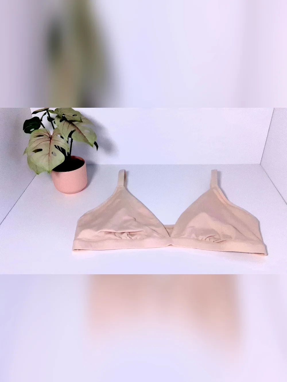 PINK Victoria's Secret Soft Nude Triangle Bralette Size XL - Picture 8 of 16